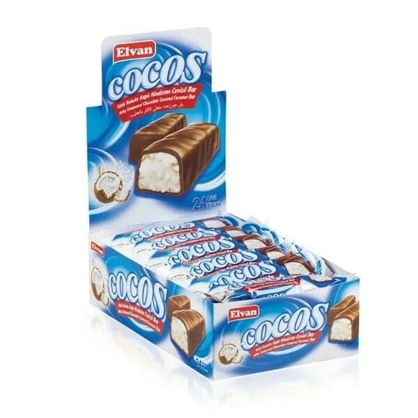 Батончик COCOS с молочным шоколадом и кокосом 24гр