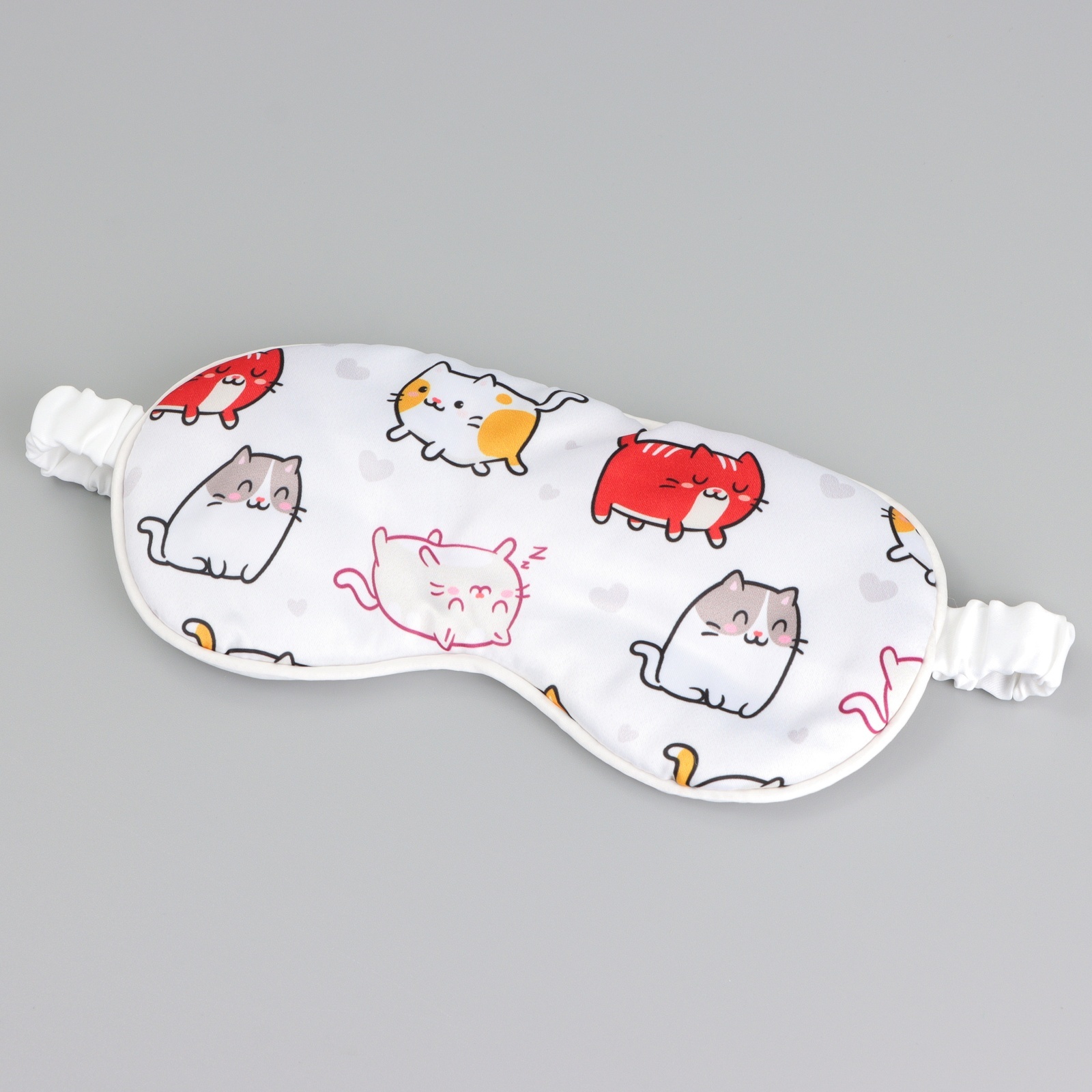 Маска для сна «Котички», 20 х 9 см, белая