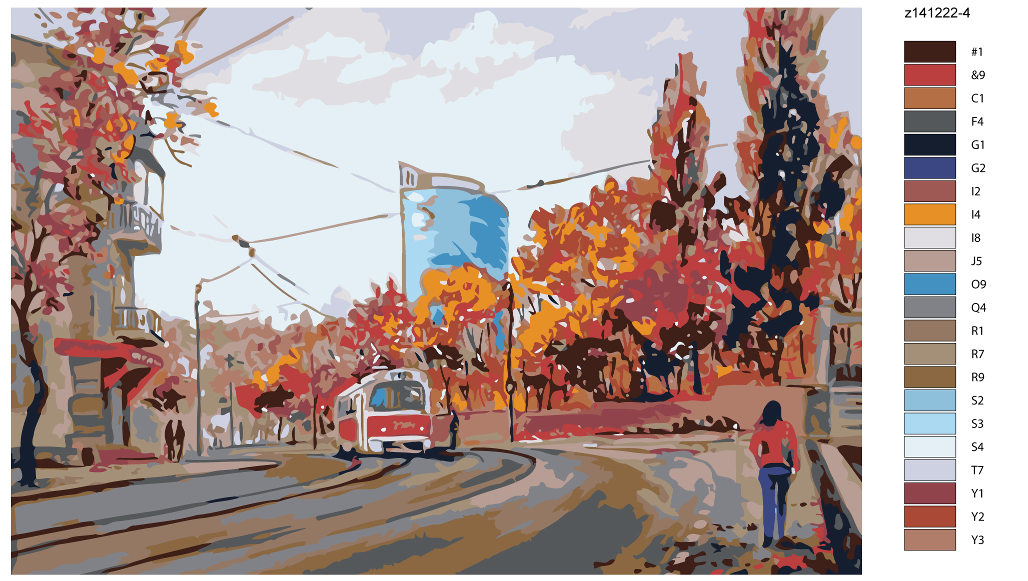 Картина по номерам (нал) "Донецкий Трамвайчик" 40*60 (141222-4)