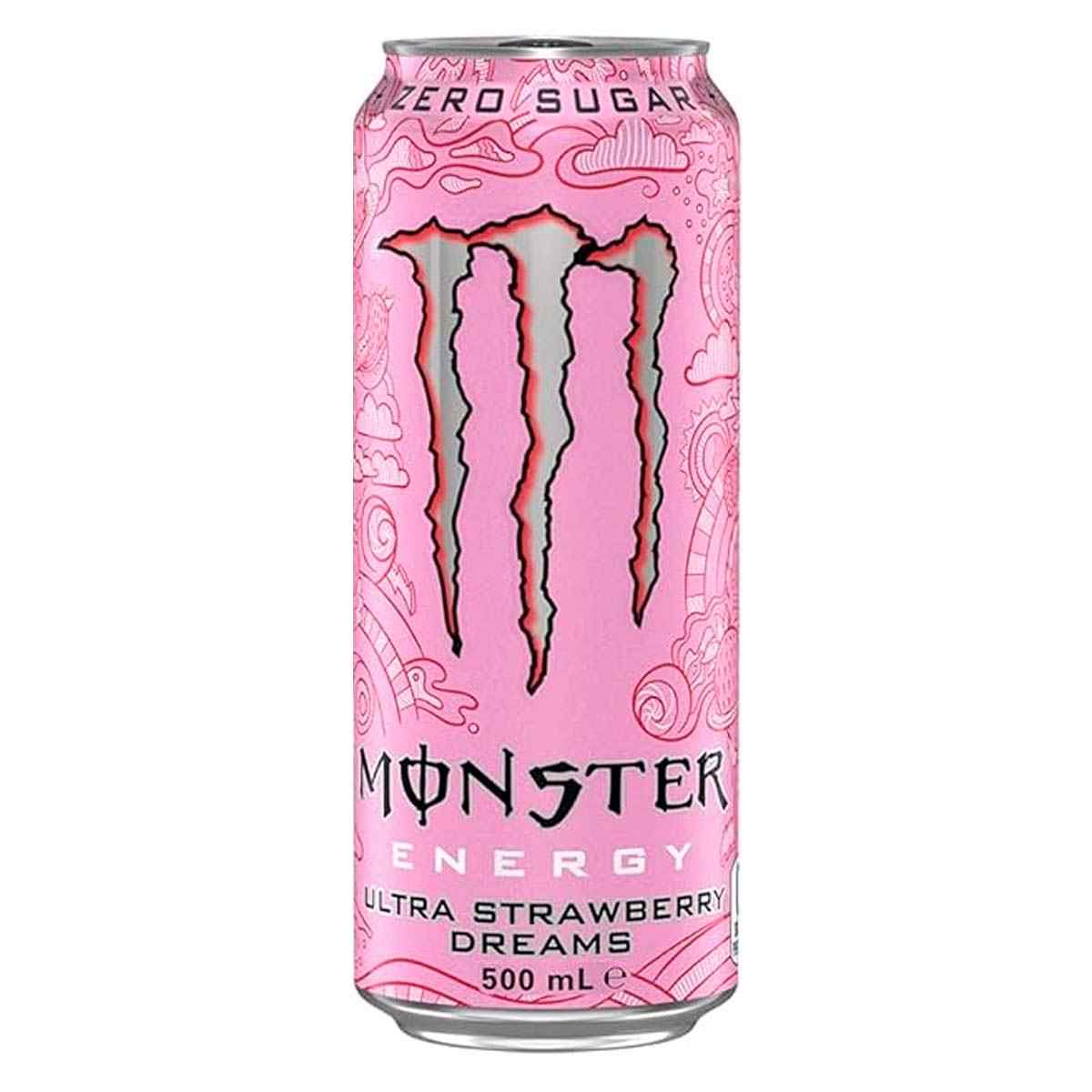 Энергетический напиток Monster Energy Ultra Strawberry Dreams 500мл БЕЗ САХАРА (12)