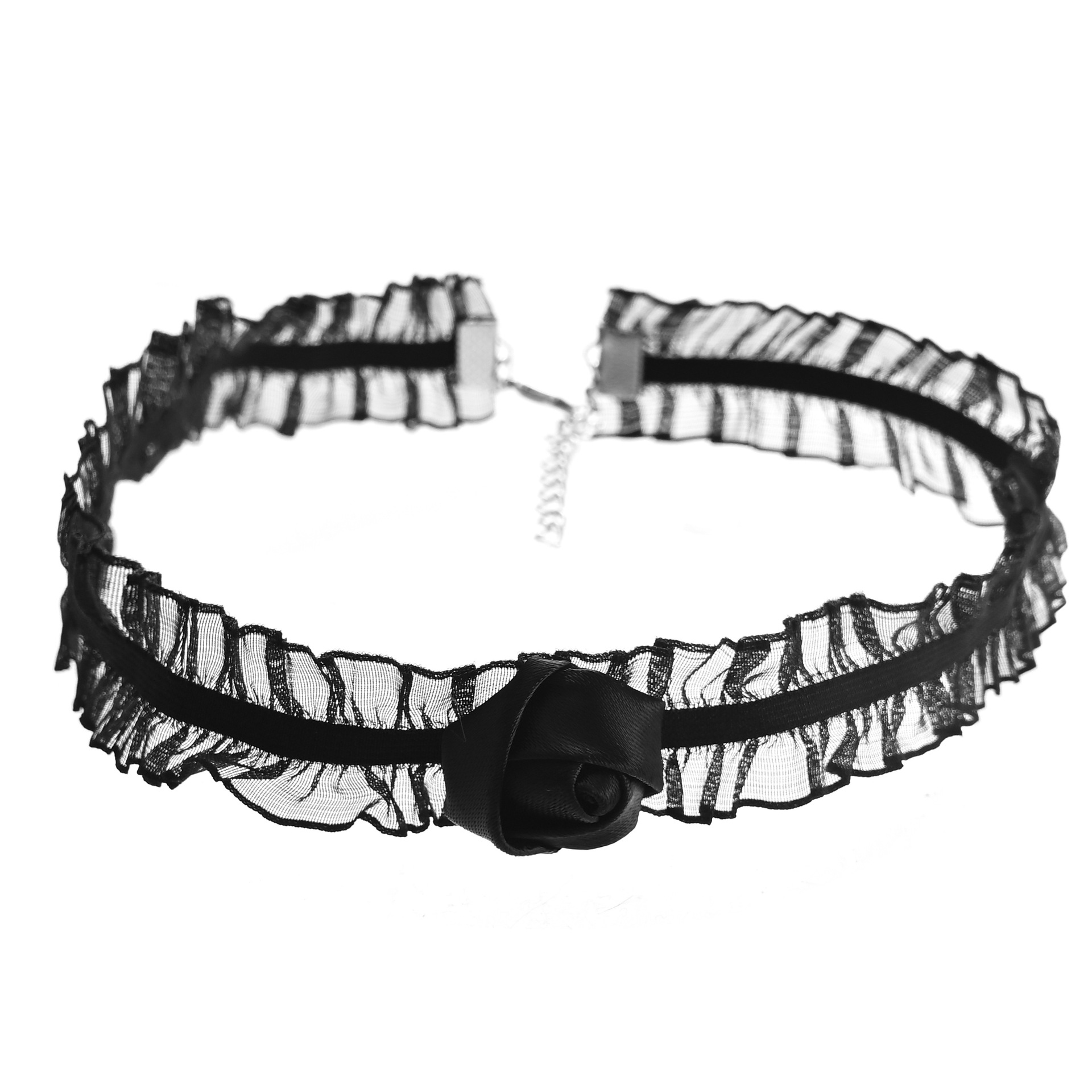 Чокер ажурный "Черная роза"