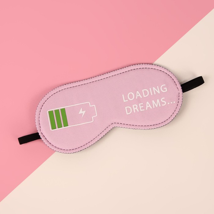 Маска для сна «Зарядка», 19 × 9 см, резинка одинарная, цвет розовый - фото 2