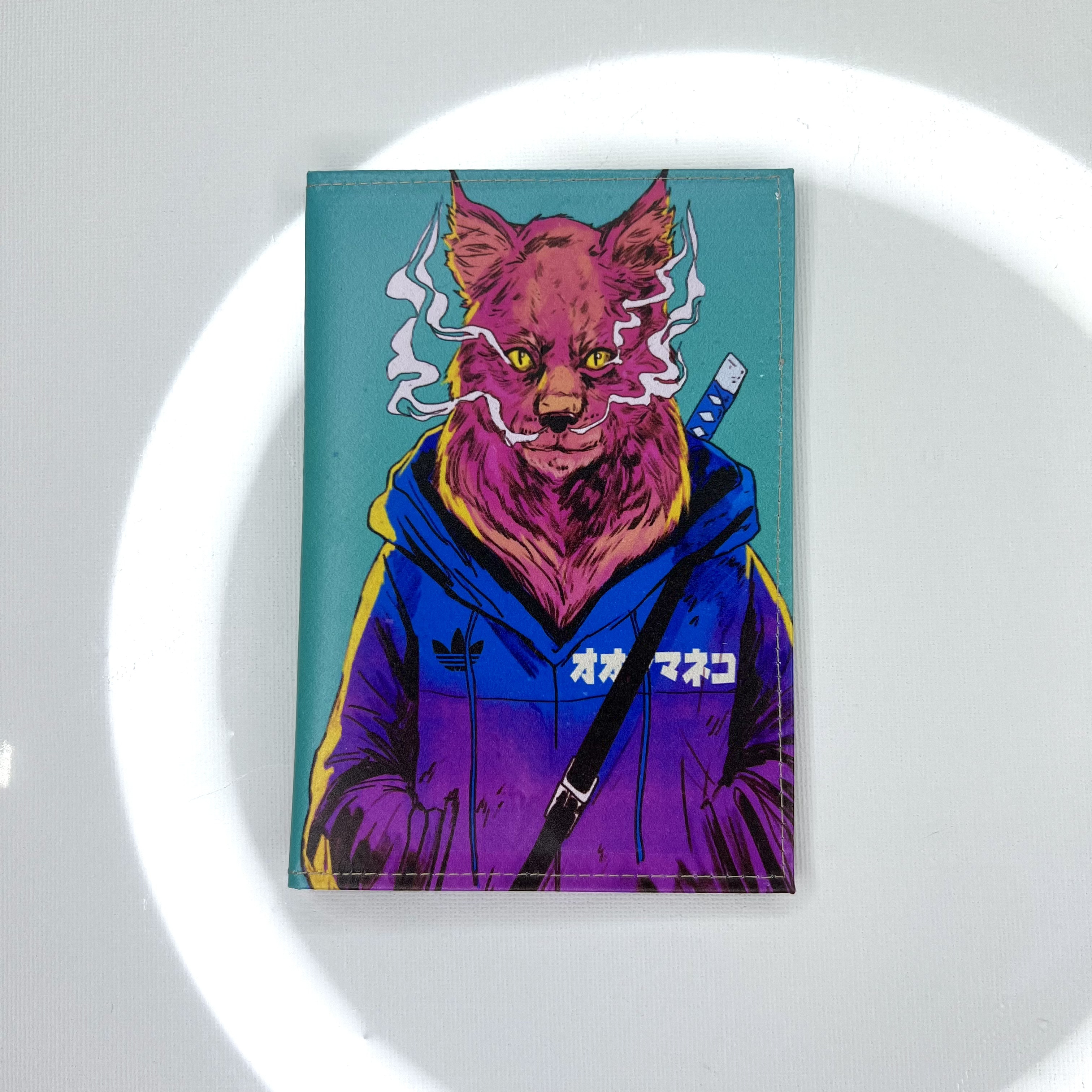 Обложка для паспорта "Животное в адидасе"