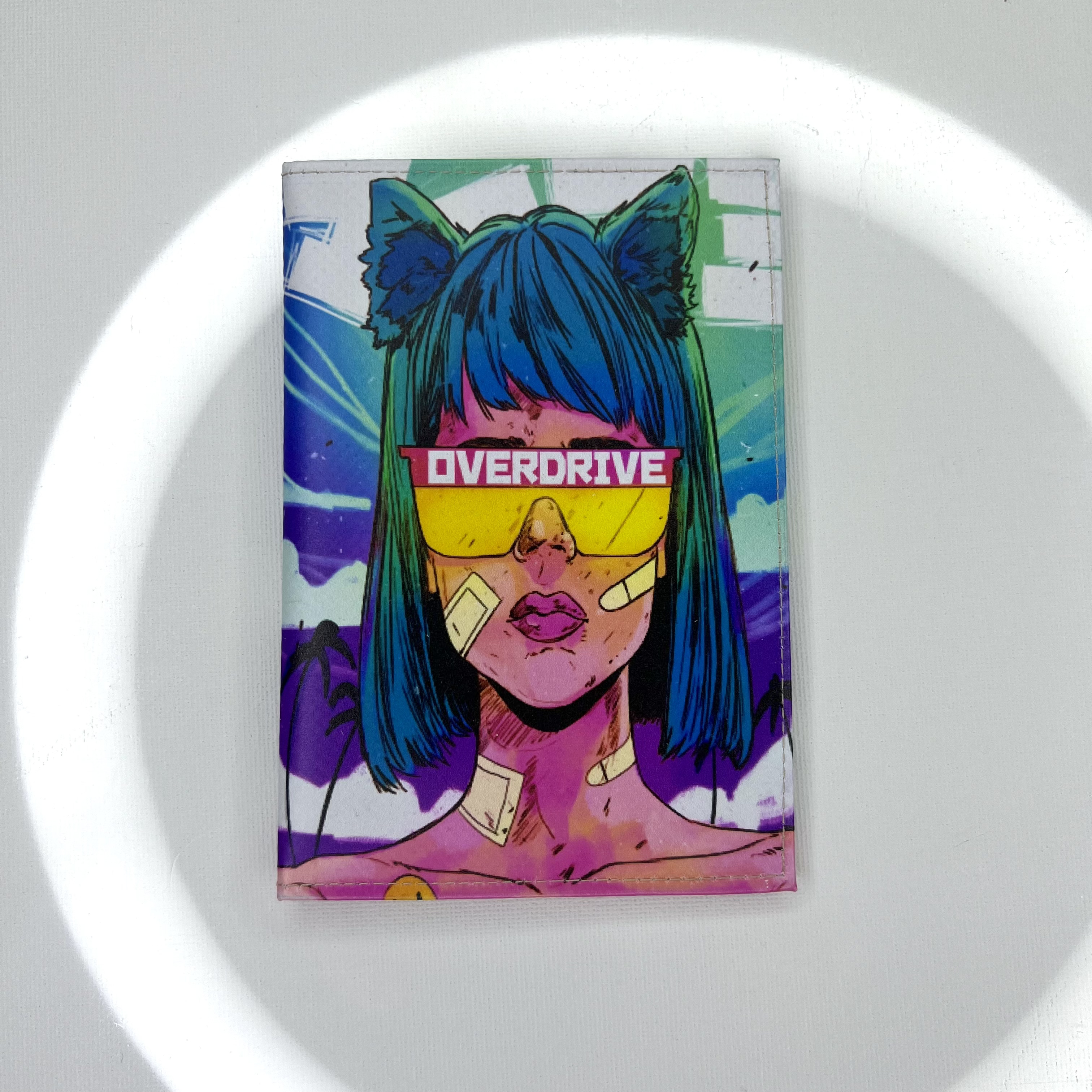 Обложка для паспорта "Overdrive" (девушка в очках)