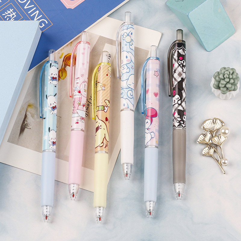 Ручка автоматическая с резиновой вставкой "Hello Kitty и др" (без ШК)