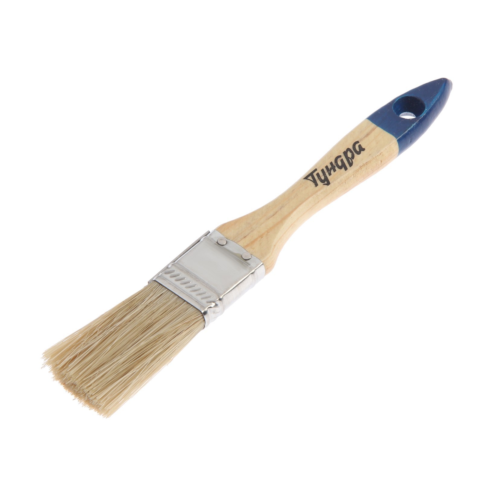 Кисть плоская ТУНДРА, натуральная щетина, деревянная рукоятка, 1", 25 мм - фото 3