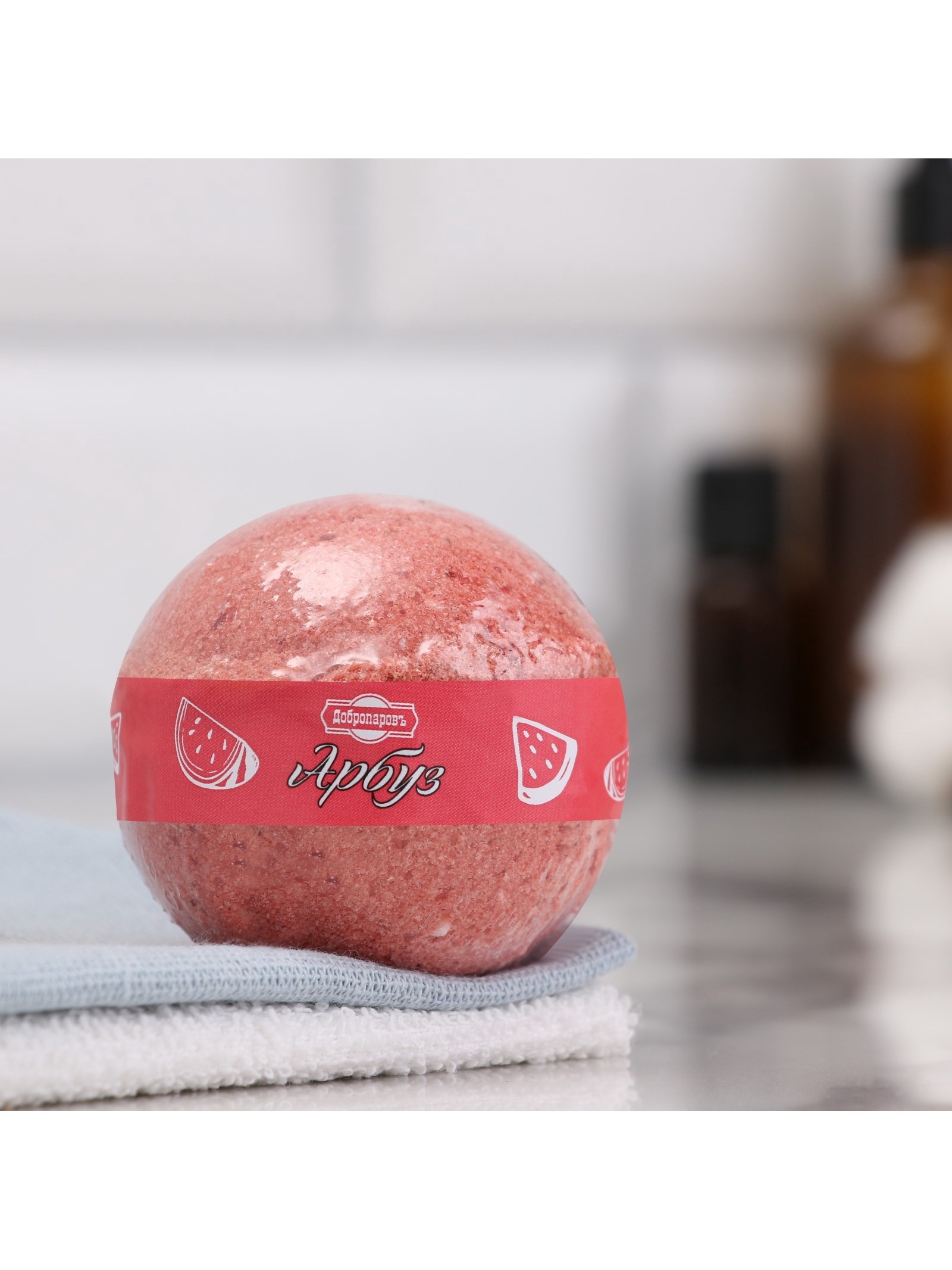 Бомбочка для ванн Добропаровъ с ароматом арбуза, 110 г