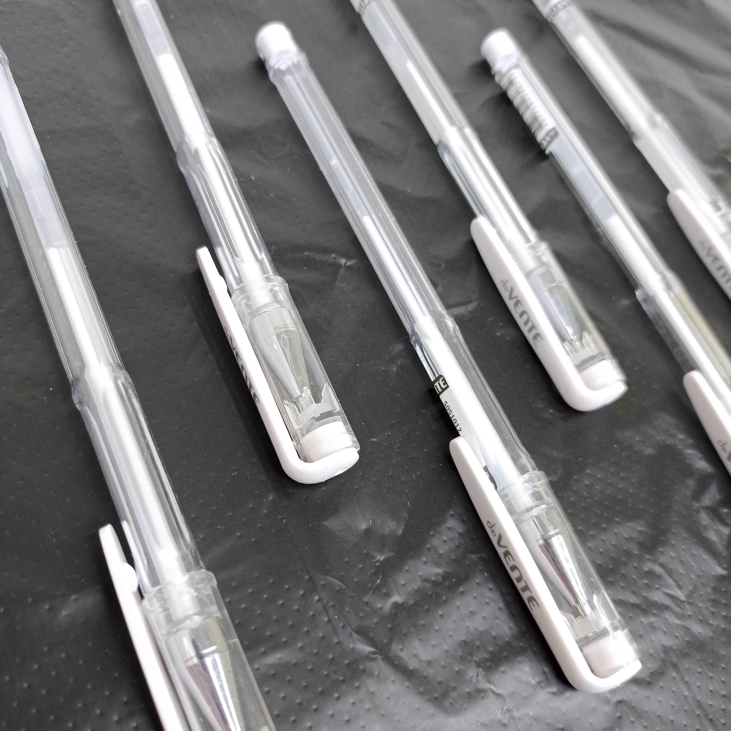 Ручка гелевая белая 0,8мм "Moonligh" с эффектом highlighte - фото 2