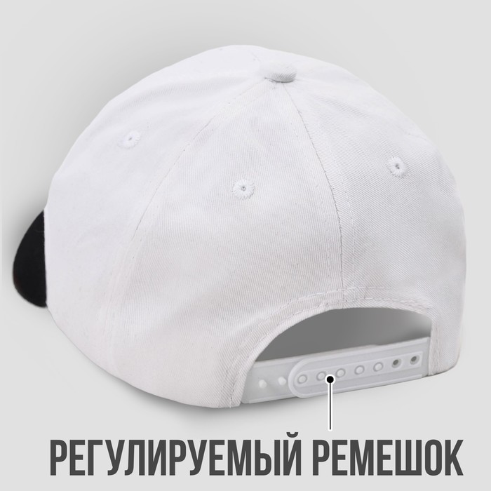 Кепка DerZkaya, женская, белая+серый козырёк, 56-58 рр. - фото 3