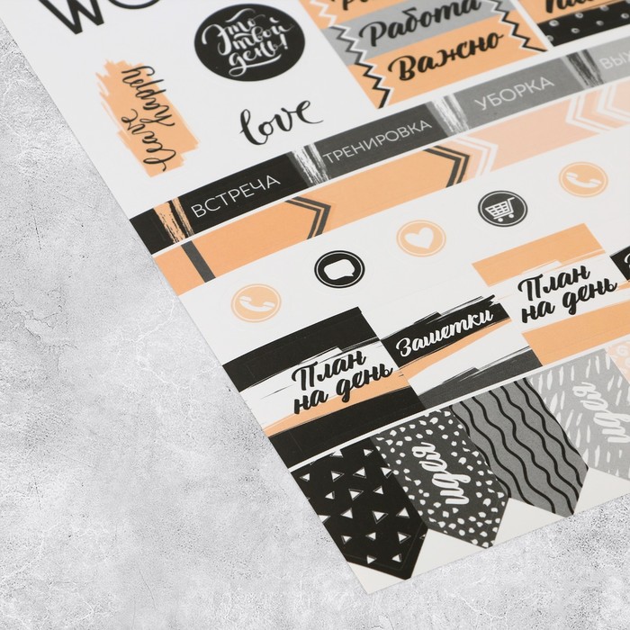 Наклейки для ежедневника «Это твой день», 14 × 21 см - фото 2