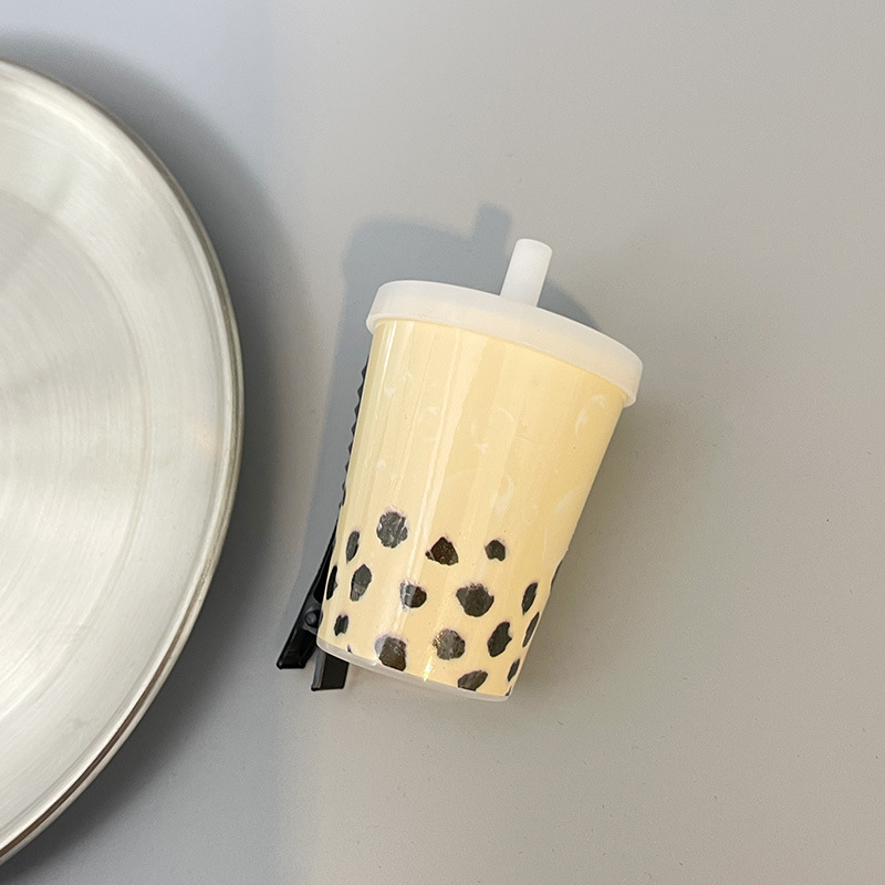 Заколка "Стакан с бабл ти"