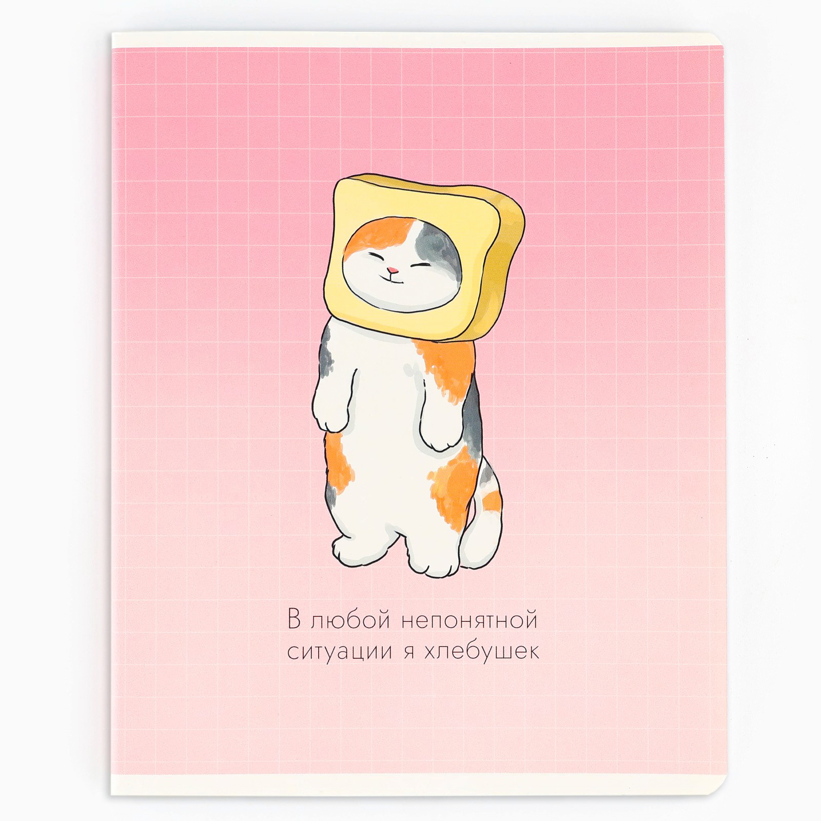 Тетрадь в клетку, 48 л., А5, на скрепке, блок №1 «Котик с лапками» МИКС - фото 5