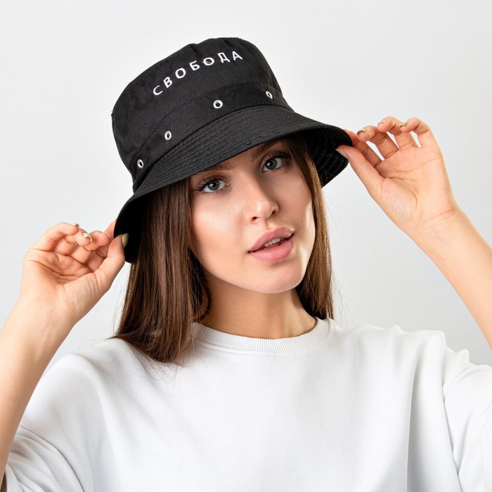 Панама «Свобода», цвет чёрный, 56-58 рр. - фото 5