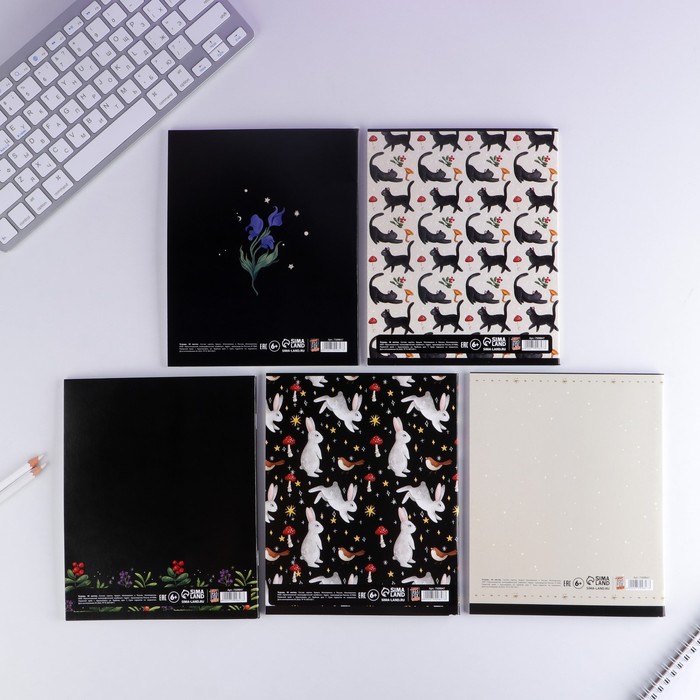 Тетрадь в клетку, 48 л., А5, на скрепке, блок №1 «Волшебство» МИКС - фото 2