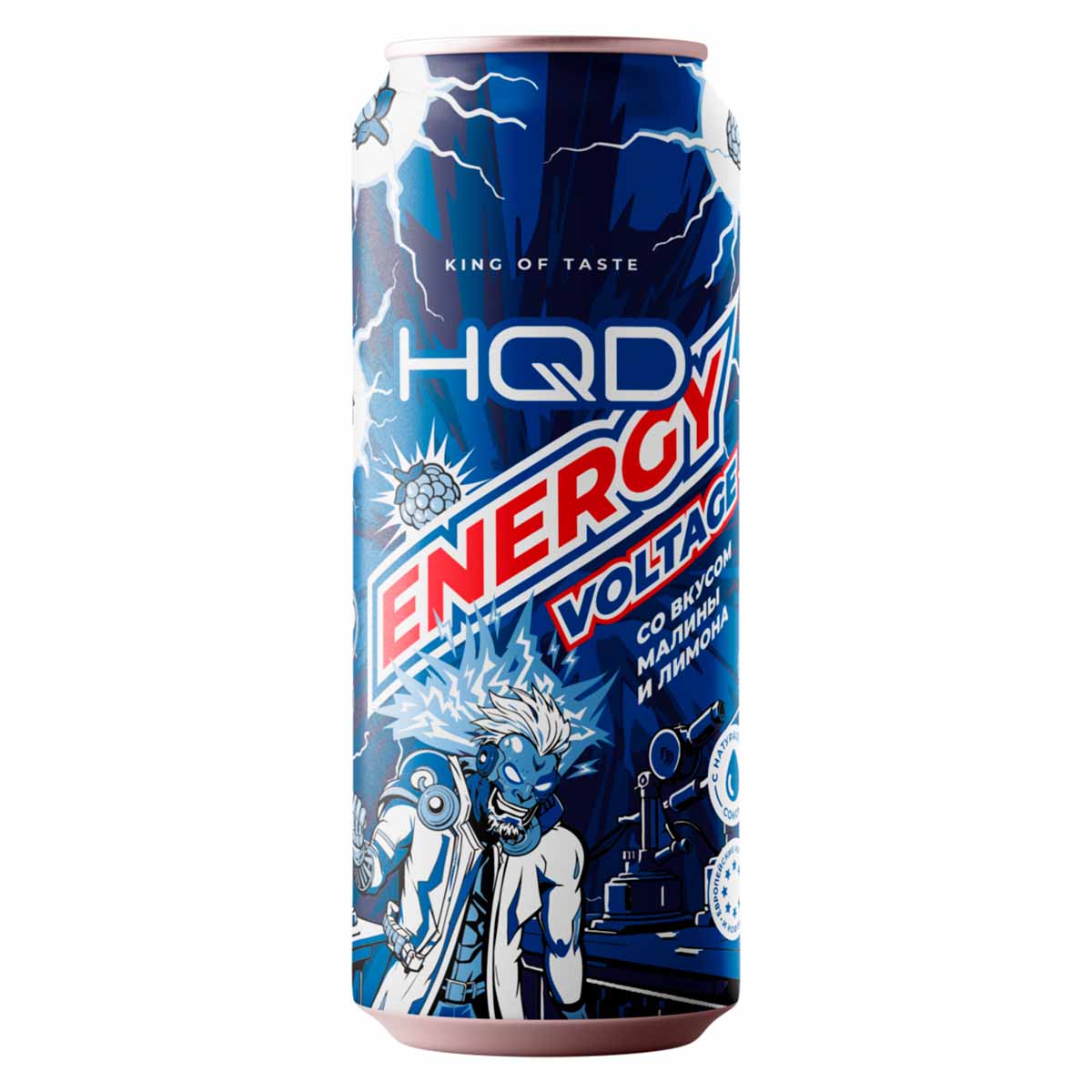 Энергетический напиток HQD Energy Voltage со вкусом малины и лимона 450 мл
