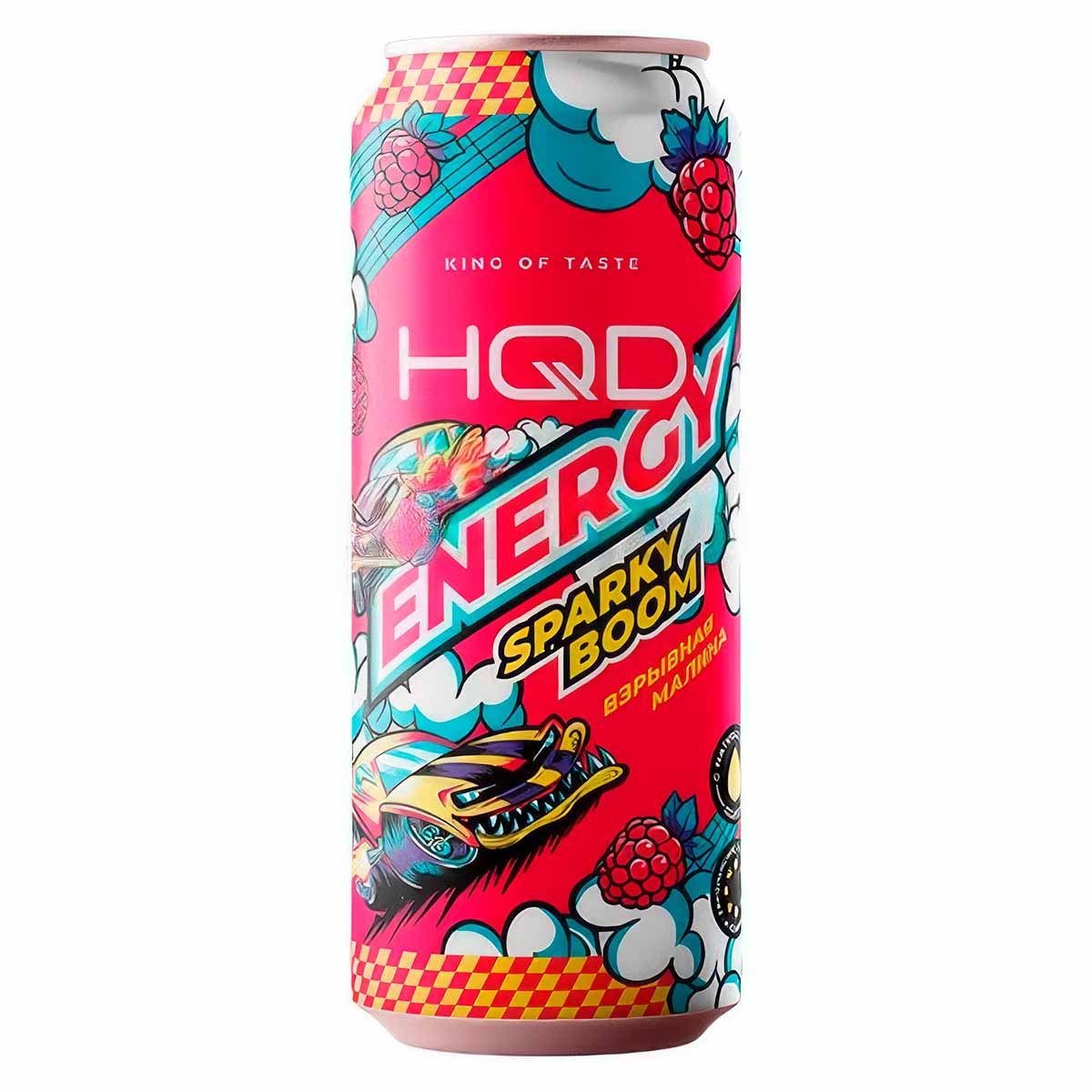 Энергетический напиток HQD Energy Sparky Boom со вкусом взрывной малины, 450 мл