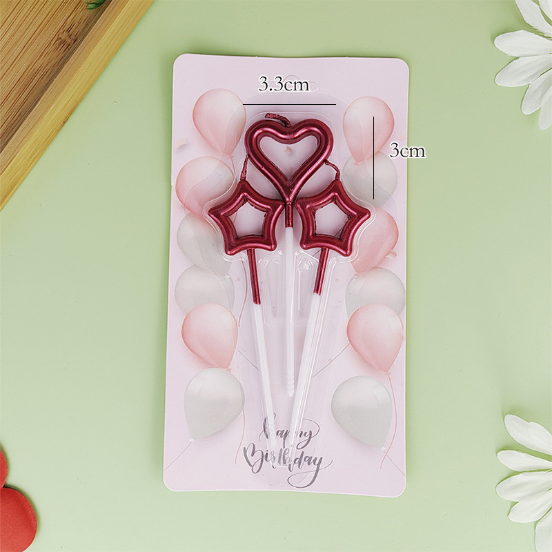 Набор свечей "Сердце и звездочки"