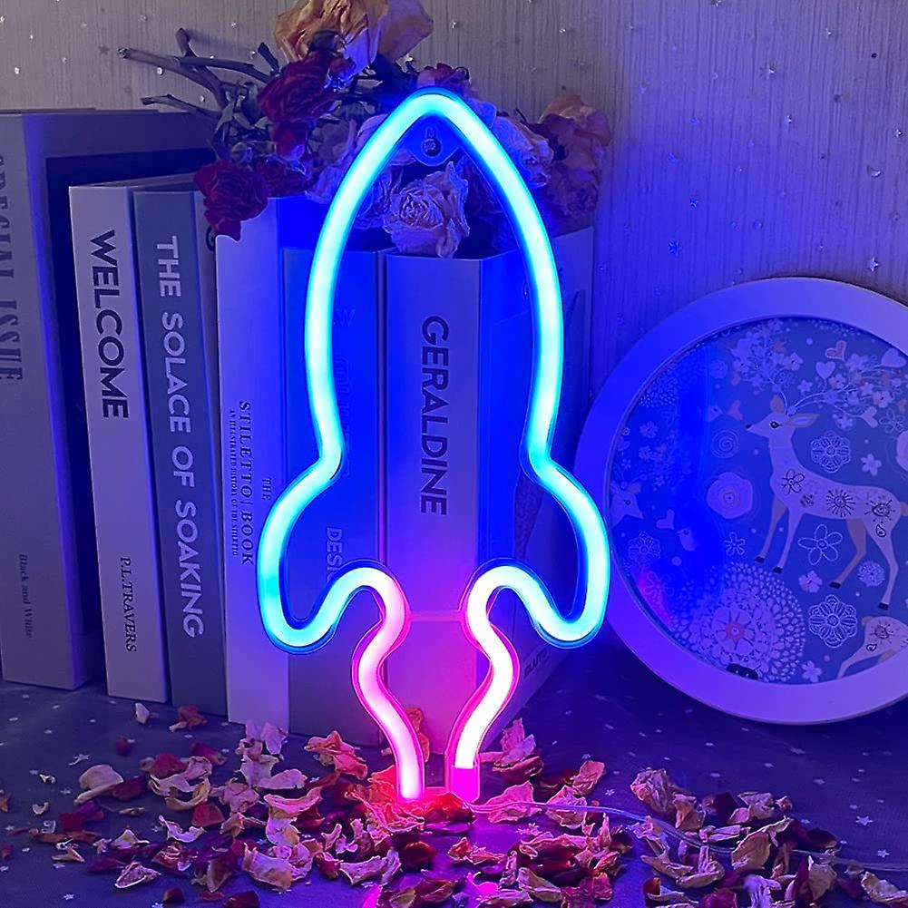 Ночник "Ракета синяя" на подвесе (батарейки+USB)