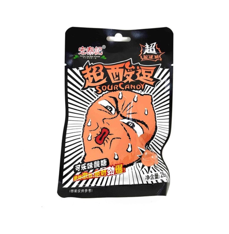 Карамель леденцовая кислая HONGTAIKEE "Sour Candy" со вкусом колы