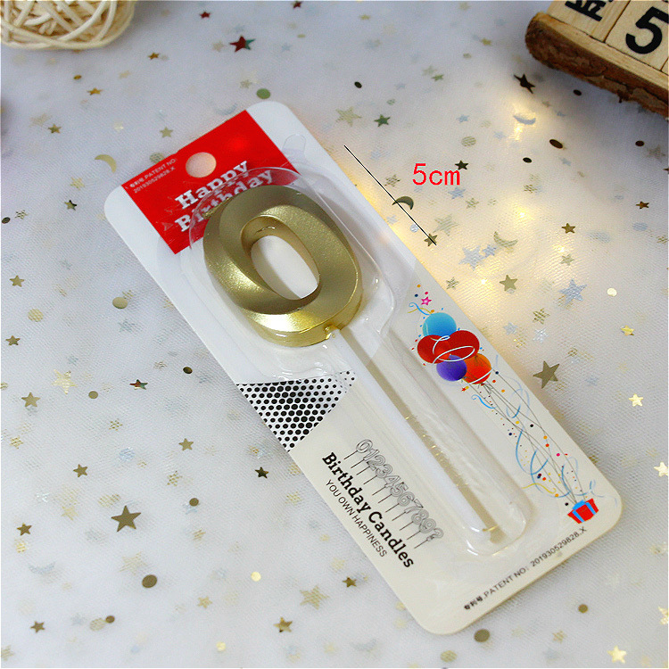 Свеча "Золотая цифра" 0