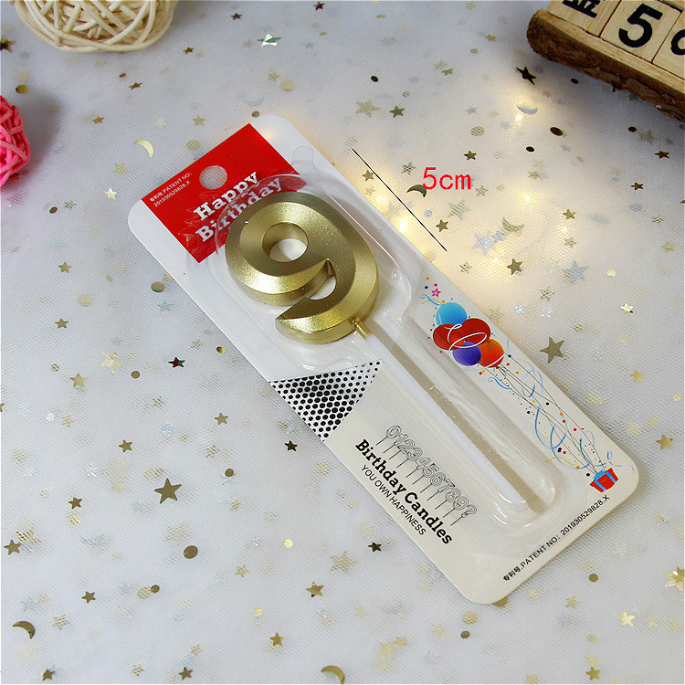 Свеча "Золотая цифра" 9