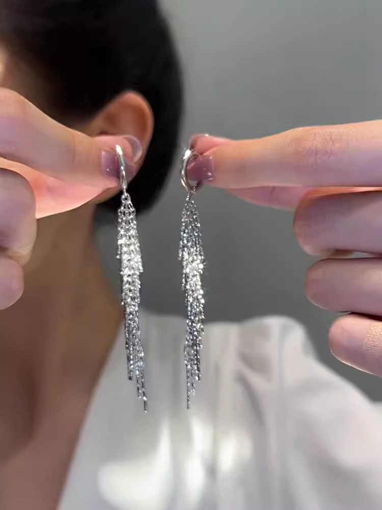 Серьги "Цепочки-подвески"