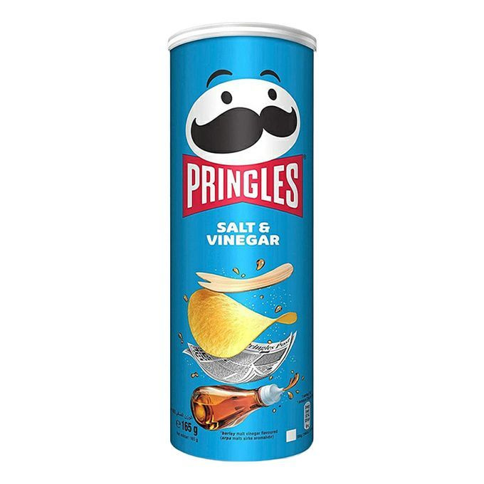 Картофельные чипсы Pringles Salt & Vinegar со вкусом соли и уксуса, 165 г