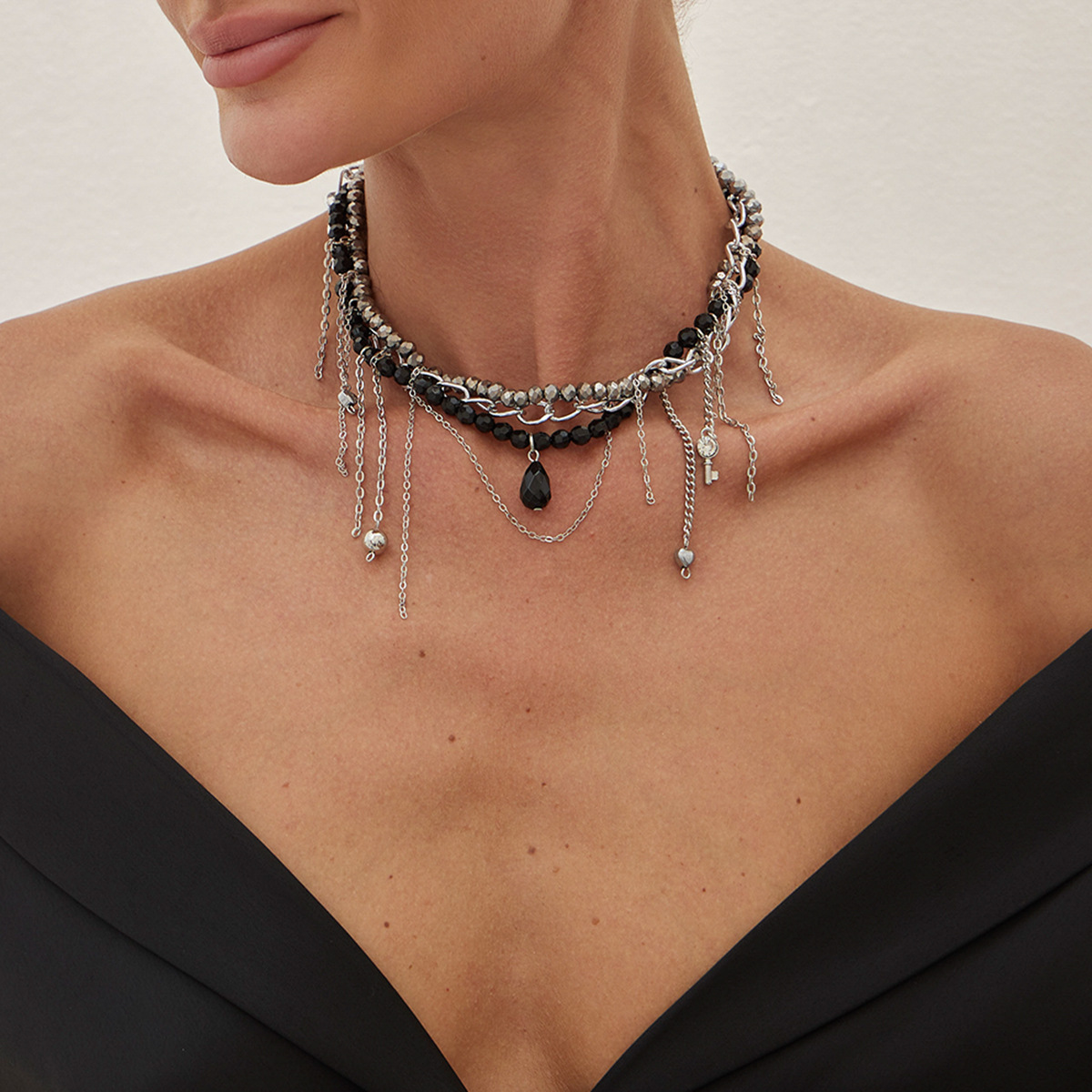 Ожерелье двойное "Черный камень" и много всего