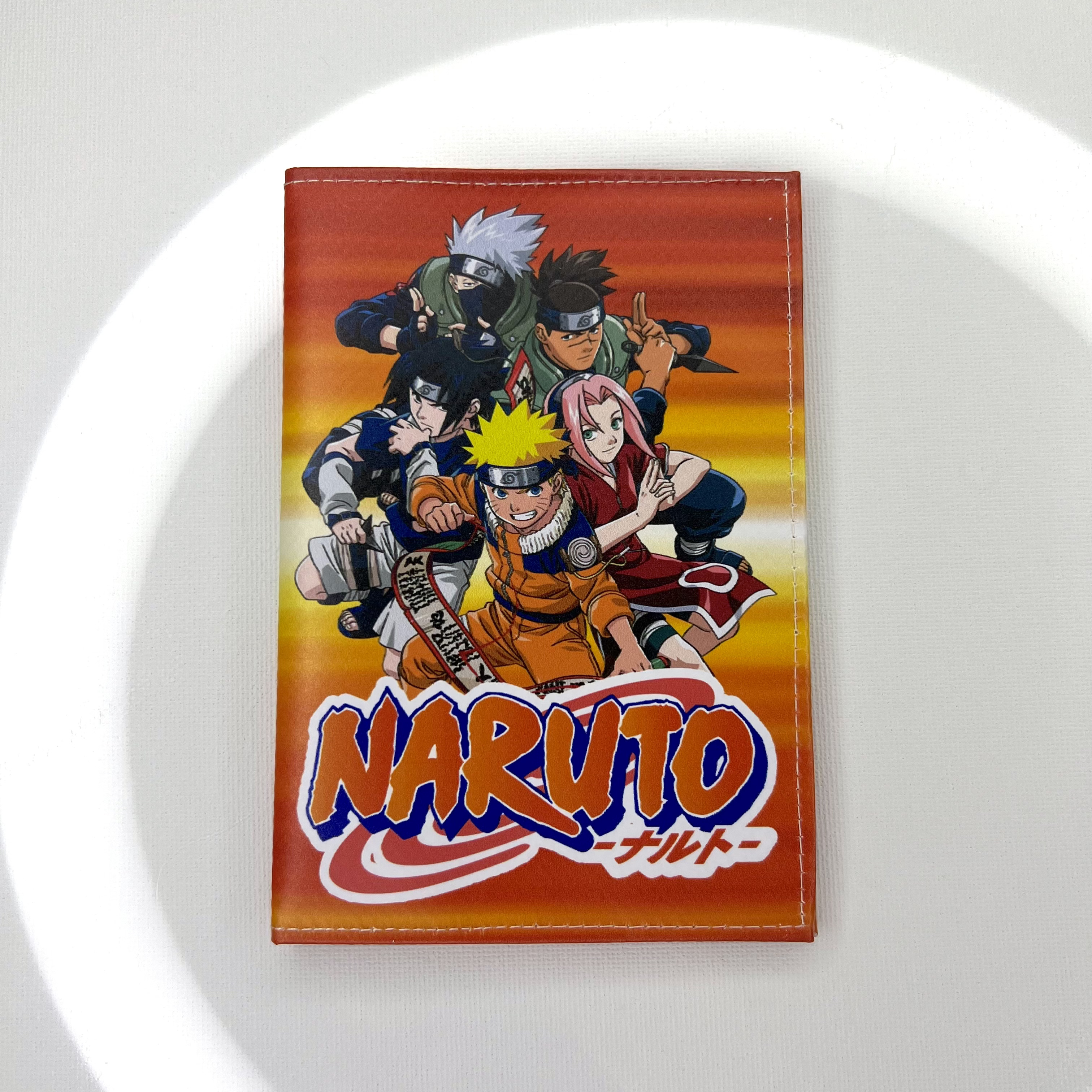 Обложка для паспорта "Наруто" (оранжевый фон) 2