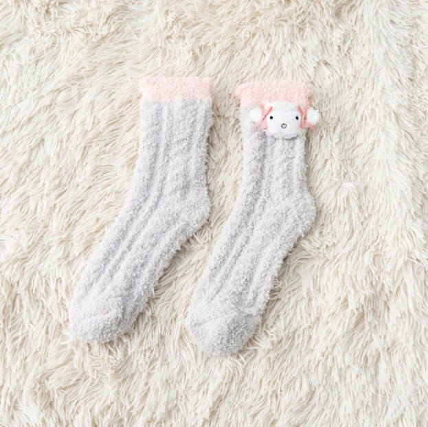 Носочки махровые серые "Овечка"