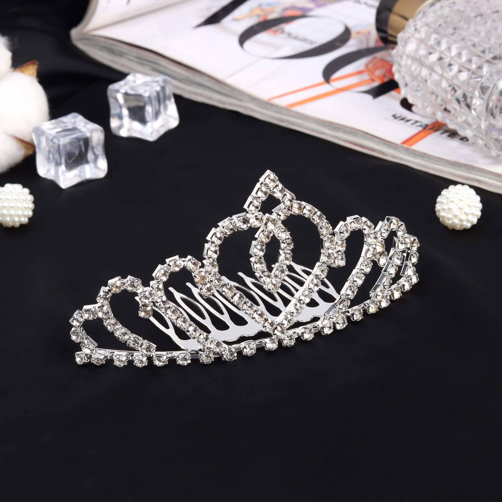 Диадема для волос «Медея» сердце величие, 10×4.5 см, серебро