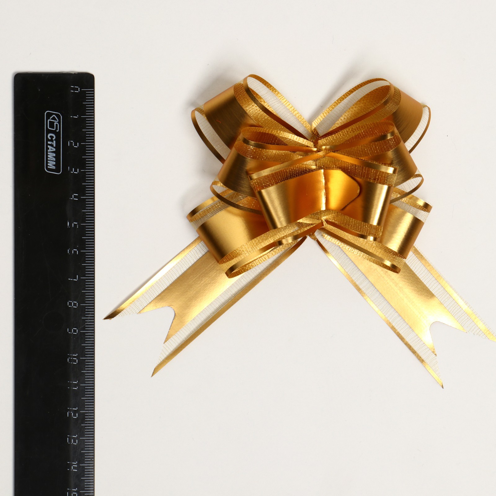 Бант-бабочка №3 (золото) - фото 2