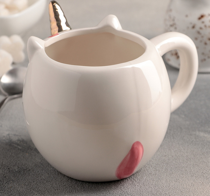 Кружка «Единорог», 550 мл, доломит, белая - фото 2