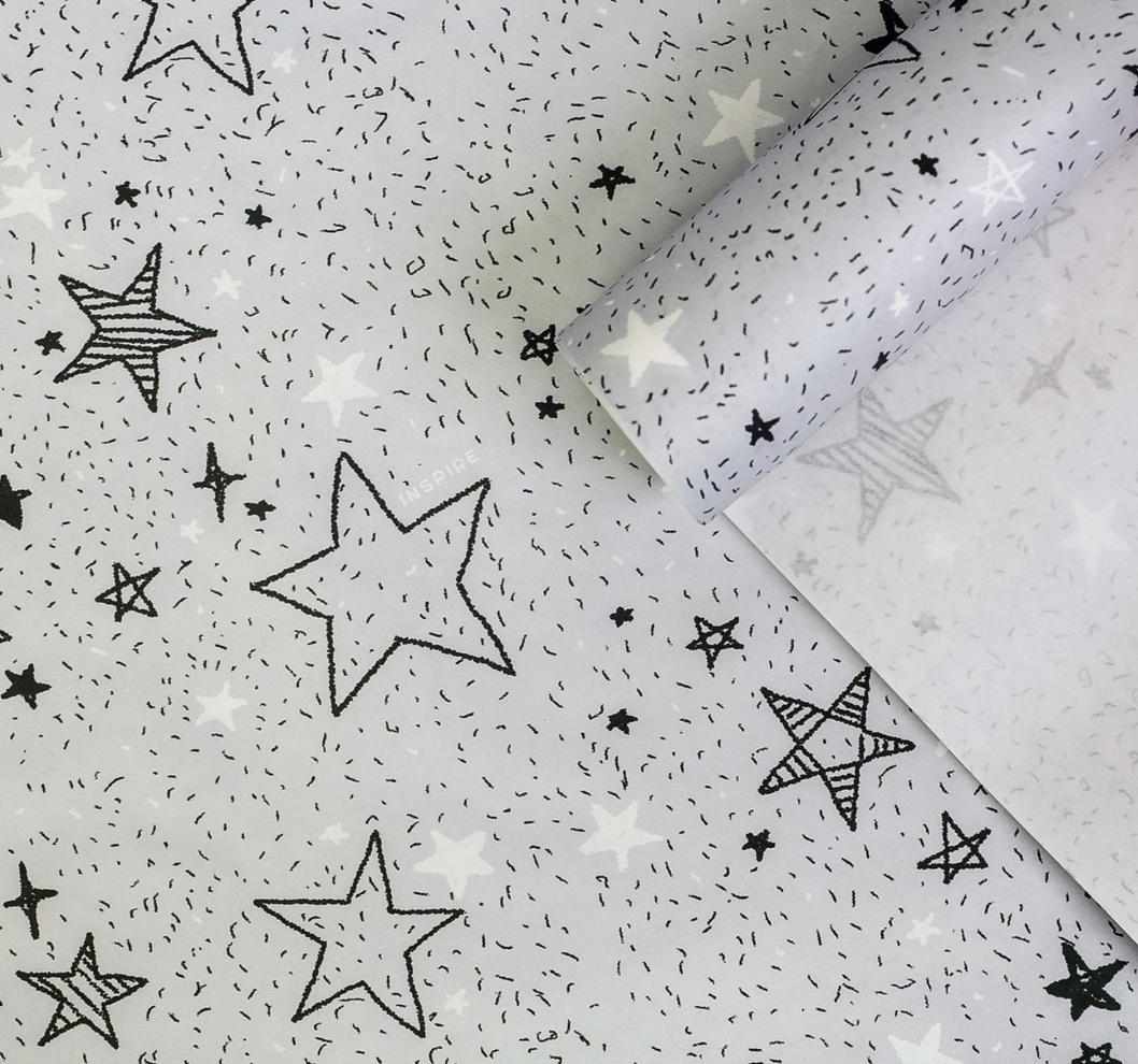 Бумага упаковочная крафтовая «Звёздочки», 70×100 см