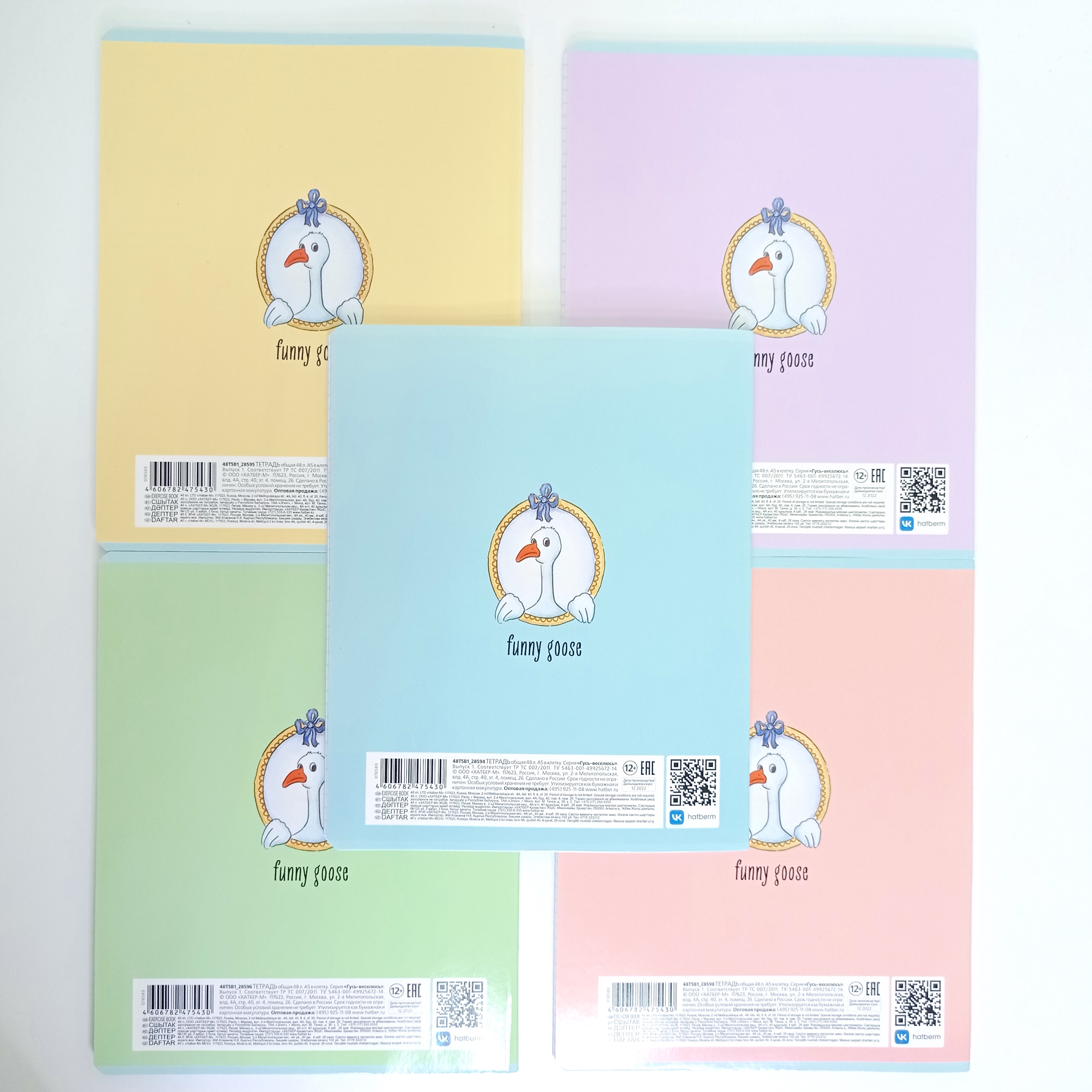 Тетрадь 48л в клетку "Гусь-веселюсь" (funny goose) - фото 3